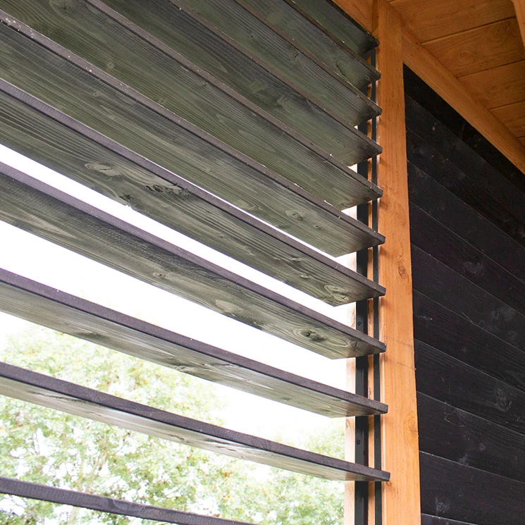 DHZ Shutter Framewerk RVS Zwart 2 Stuks - Lengte 165 cm - Afbeelding 2